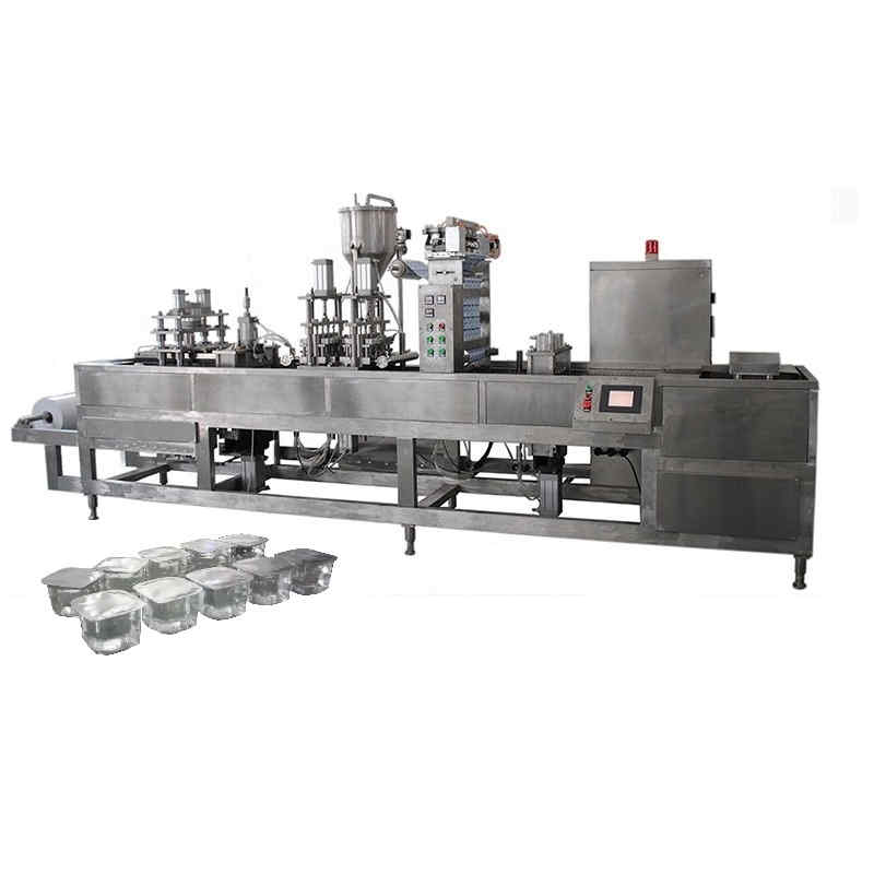 Automatic PET plastic liquid water cup forming filling and sealing